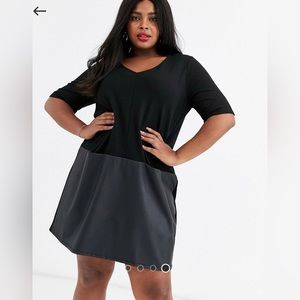 Black mini dress , leather dress , plus size dress , black dress ,